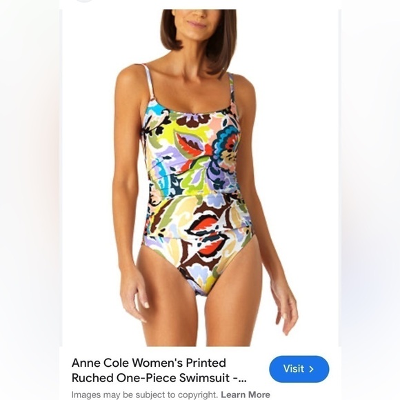 Anne Cole Other - AnneCole Women's Floral ruched One Piece Swimsuit sz 8